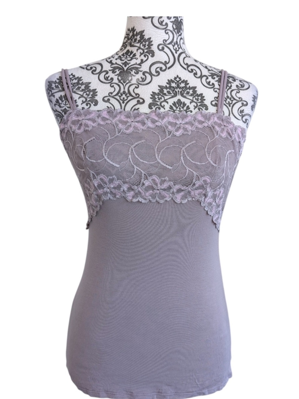 Jezebel Y2K Cami Top Fairy Womens Small Bella Elena Fitted Stretch Lace Purple
